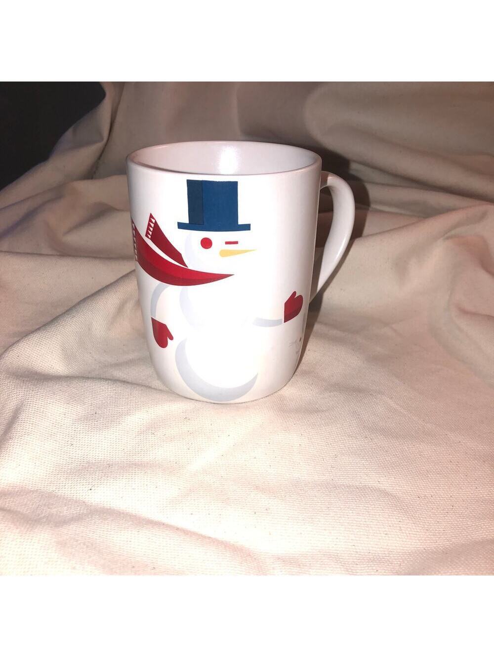 Starbucks 2012 EUC SNOWMAN Bunny Ceramic Coffee Mug